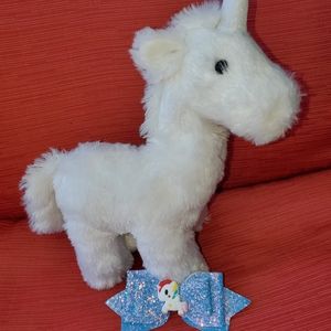 🦄Unicorn glitter hair bow